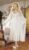 2 Pc Long Gown Peignoir Set White / 2Xl