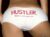 Hustler Lingerie Logo 116 White Boyshorts Large